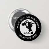 Koe aangepaste tekst Klassieke ronde Button (Voorkant /achterkant)