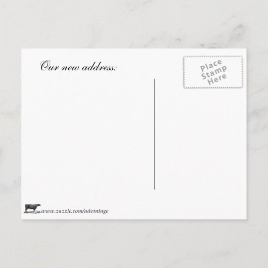  koe adreswijziging aankondigingskaart (Achterkant)