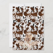 Koe Afdrukhoogland Koe Baby shower Uitnodiging (Achterkant)