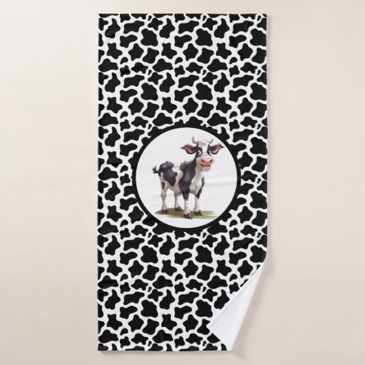 Koe afdrukken badhanddoek (Badhanddoek)