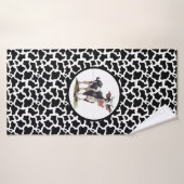 Koe afdrukken badhanddoek (Badhanddoek)