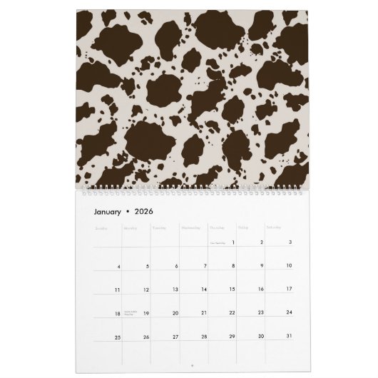 Koe afdrukken kalender (Jan 2026)