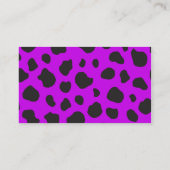 Koe afdrukken, Koe Patroon, Koe spots, Paarse Koe Visitekaartje (Achterkant)
