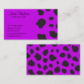 Koe afdrukken, Koe Patroon, Koe spots, Paarse Koe Visitekaartje (Voorkant / Achterkant)