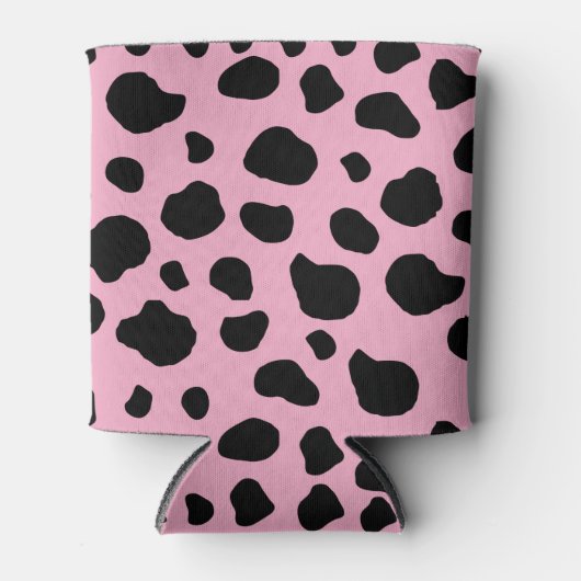 Koe afdrukken, Koe Patroon, Koe spots, roze Koe Blikjeskoeler (Voorkant)