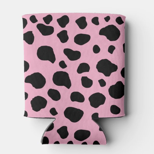 Koe afdrukken, Koe Patroon, Koe spots, roze Koe Blikjeskoeler (Achterkant)