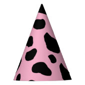 Koe afdrukken, Koe Patroon, Koe spots, roze Koe Feesthoedjes (Voorkant)