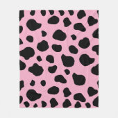 Koe afdrukken, Koe Patroon, Koe spots, roze Koe Fleece Deken (Voorkant)