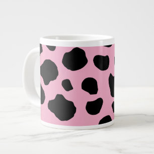 Koe afdrukken, Koe Patroon, Koe spots, roze Koe Grote Koffiekop