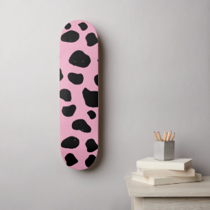 Koe afdrukken, Koe Patroon, Koe spots, roze Koe Persoonlijk Skateboard