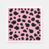 Koe afdrukken, Koe Patroon, Koe spots, roze Koe Servet (Voorkant)