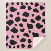 Koe afdrukken, Koe Patroon, Koe spots, roze Koe Sherpa Deken (Voorkant)