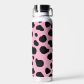 Koe afdrukken, Koe Patroon, Koe spots, roze Koe Waterfles (Achterkant)