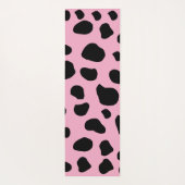 Koe afdrukken, Koe vlekken, roze Koe, monogram Yogamat (Achterkant)