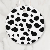 Koe afdrukken, Koeien spuiten, zwart en wit, bruil Bedankjes Labels (Achterkant)