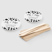 Koe afdrukken, Koeien spuiten, zwart en wit, bruil Handwaaier (Niet-gemonteerd)