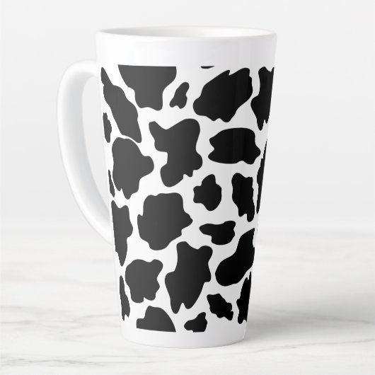 Koe afdrukken latte mok (Linkerhoek)