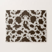 Koe afdrukken legpuzzel (Horizontaal)