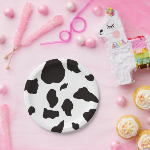 Koe afdrukken papieren bordje