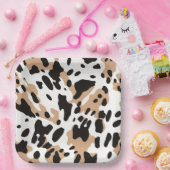 Koe afdrukken papieren bordje (Feest)