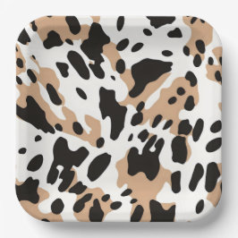 Koe afdrukken papieren bordje