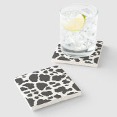 Koe afdrukken stenen onderzetter (Zijkant)