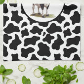 Koe afdrukken theedoek (Gevouwen)