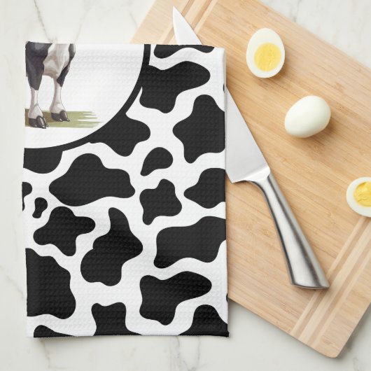 Koe afdrukken theedoek (Quarter Fold)
