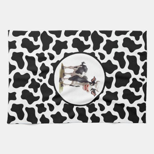 Koe afdrukken theedoek (Horizontaal)