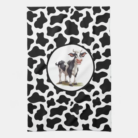 Koe afdrukken theedoek (Verticaal)