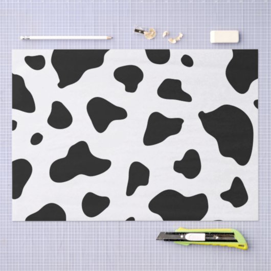 Koe afdrukken tissuepapier (Craft)