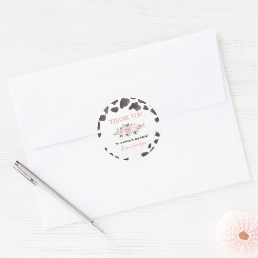 Koe Afdrukken Verjaardag Sticker Labels (Envelop)