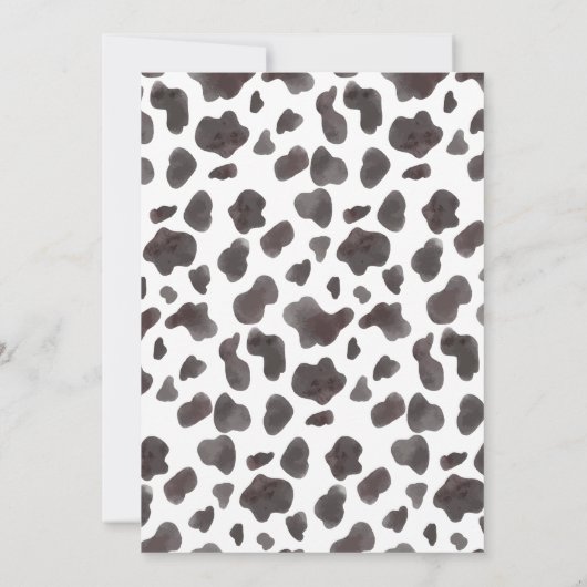 Koe Afdrukken Verjaardag Tijd Capsule Notitie Beri Bedankkaart (Achterkant)