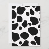 Koe Afdrukken Verjaardagsuitnodiging Kaart (Achterkant)