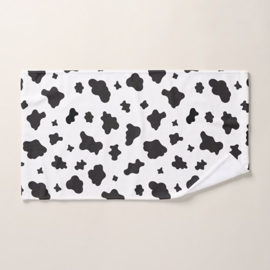 Koe Afdrukken zwart en wit Bad Handdoek (Handdoek)
