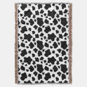 Koe Afdrukken zwart en wit Deken (Voorkant Verticaal)