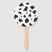 Koe Afdrukken zwart en wit Handwaaier (Achterkant)