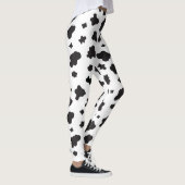 Koe Afdrukken zwart en wit Leggings (Rechts)