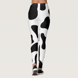 Koe Afdrukken zwart en wit Leggings