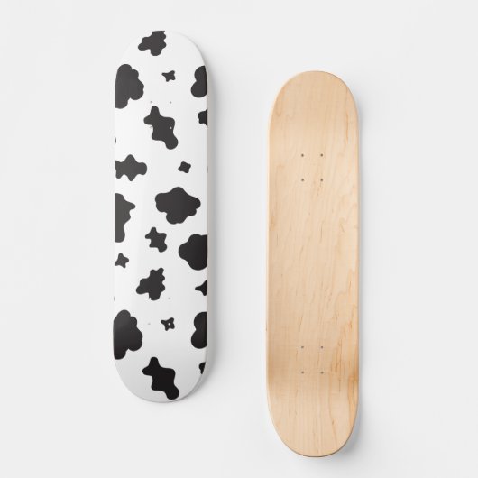 Koe Afdrukken zwart en wit Persoonlijk Skateboard (Voorkant)