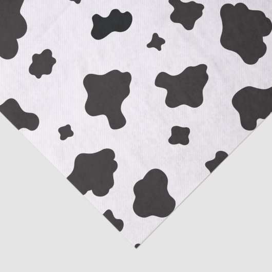 Koe Afdrukken zwart en wit Tissuepapier (Detail)