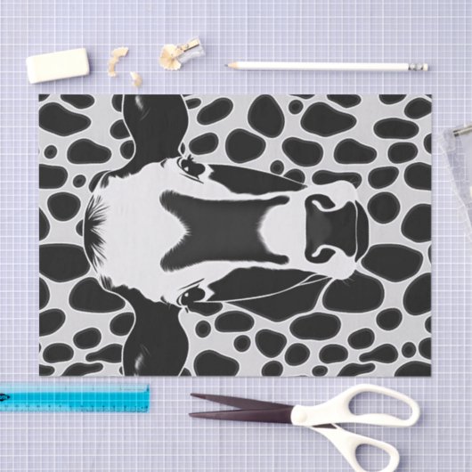 Koe Afdruklossingspagina Tissuepapier (Craft)