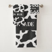 Koe Afdrukmonogram Minimale afdrukken van dieren Bad Handdoek (Insitu)