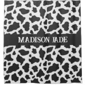 Koe Afdrukmonogram Minimale afdrukken van dieren Douchegordijn (Voorkant)