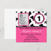 Koe Afdrukroze meisjes van zaterdag NODIG OM HET E Kaart (Voorkant / Achterkant)