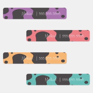 Koe Afdrukschool Lunch Name Number Labels