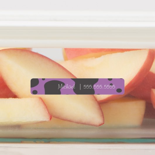 Koe Afdrukschool Lunch Name Number Labels (Aangebracht)