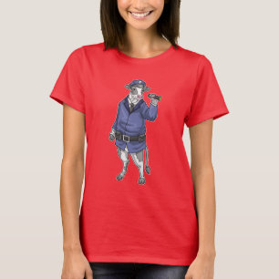 Koe agent zaklamp politie t-shirt