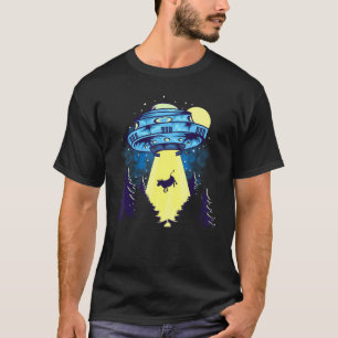 Koe Alien Ontvoering Ufo Gelovige T-shirt