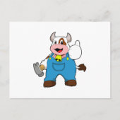 Koe als ambachtsman met Hammer Briefkaart (Voorkant)